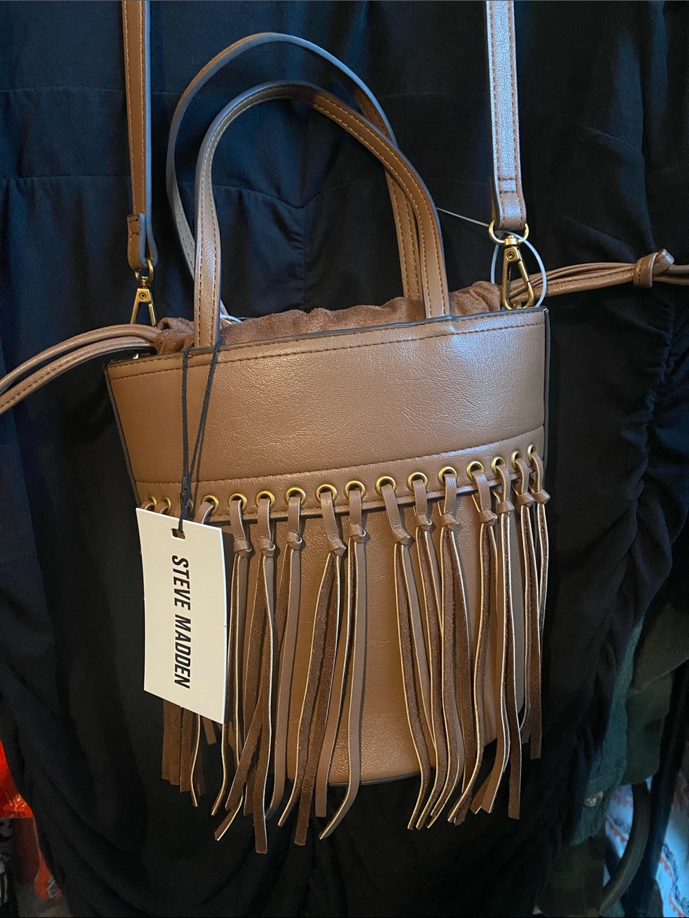 Steve Madden Fringe Bucket Bag
